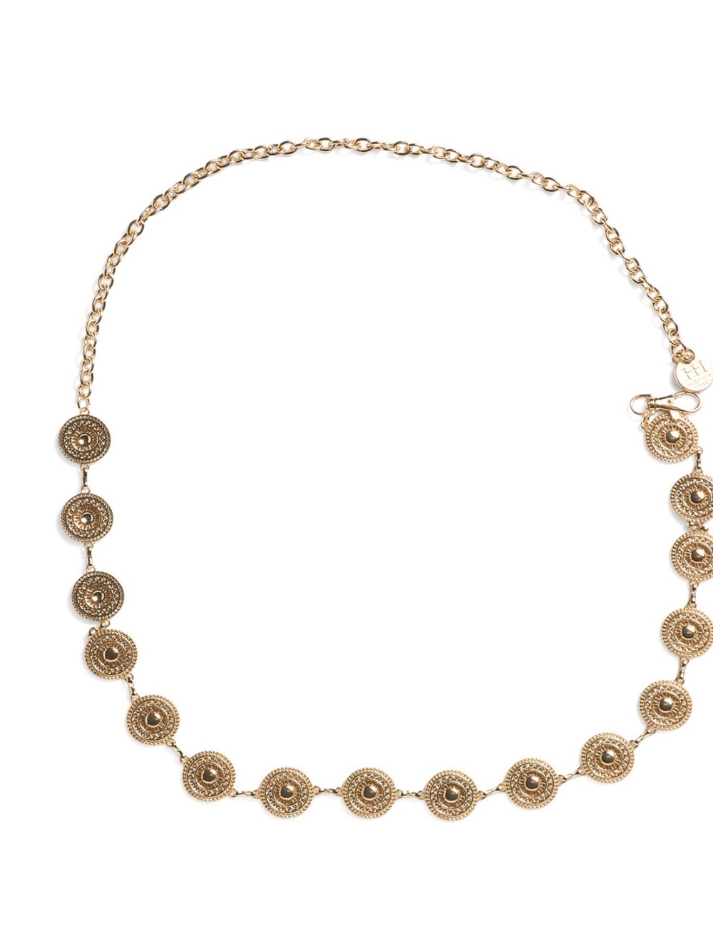 HAUTE HIPPIE STYLE openwork medallions chain belt - Picture 1 of 1